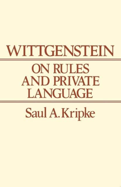 Vorderes Coverbild Wittgenstein on Rules and Private Language