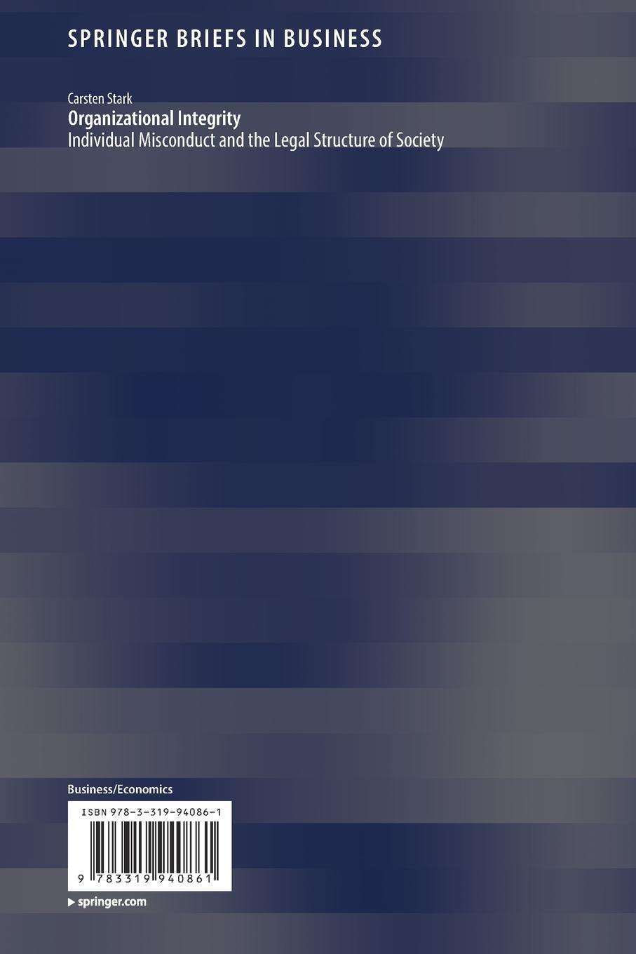 Rückseitencover Organizational Integrity