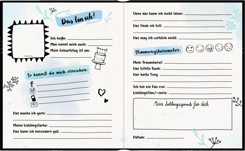 Beispielinhalt (Bild) Freundebuch - Handlettering - Meine Freunde