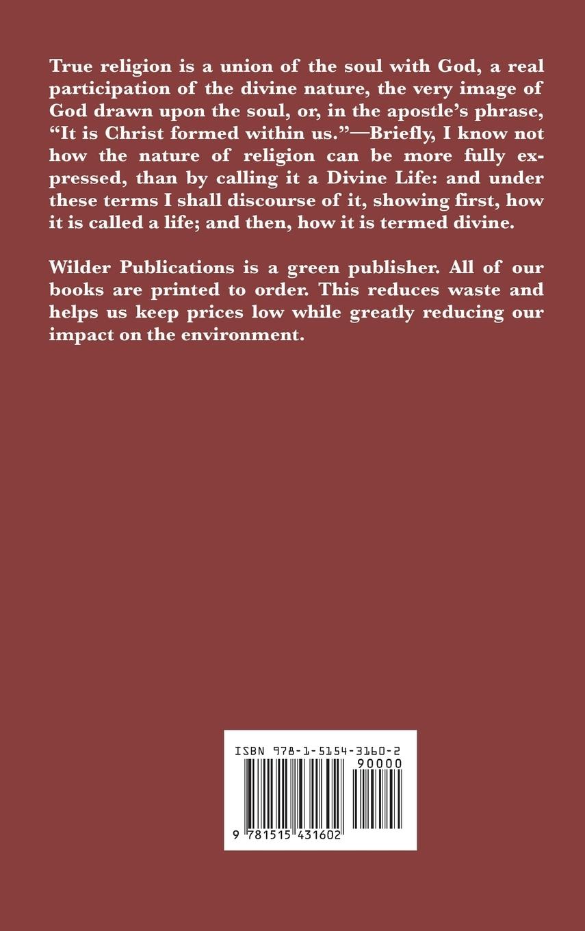 Rückseitencover The Life of God in the Soul of Man