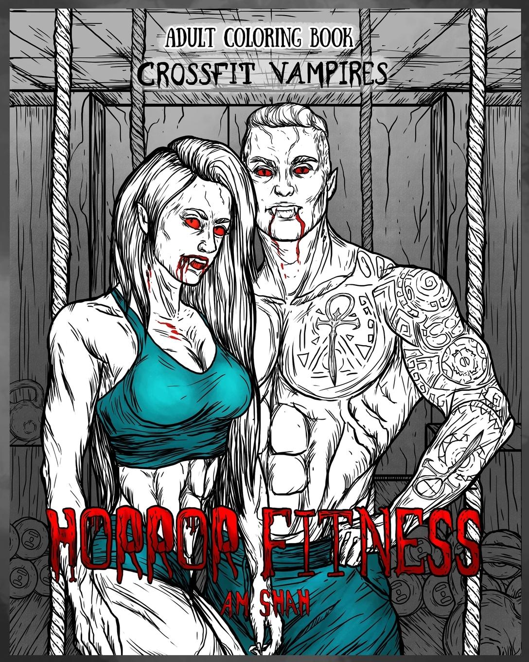 Vorderes Coverbild Adult Coloring Book Horror Fitness