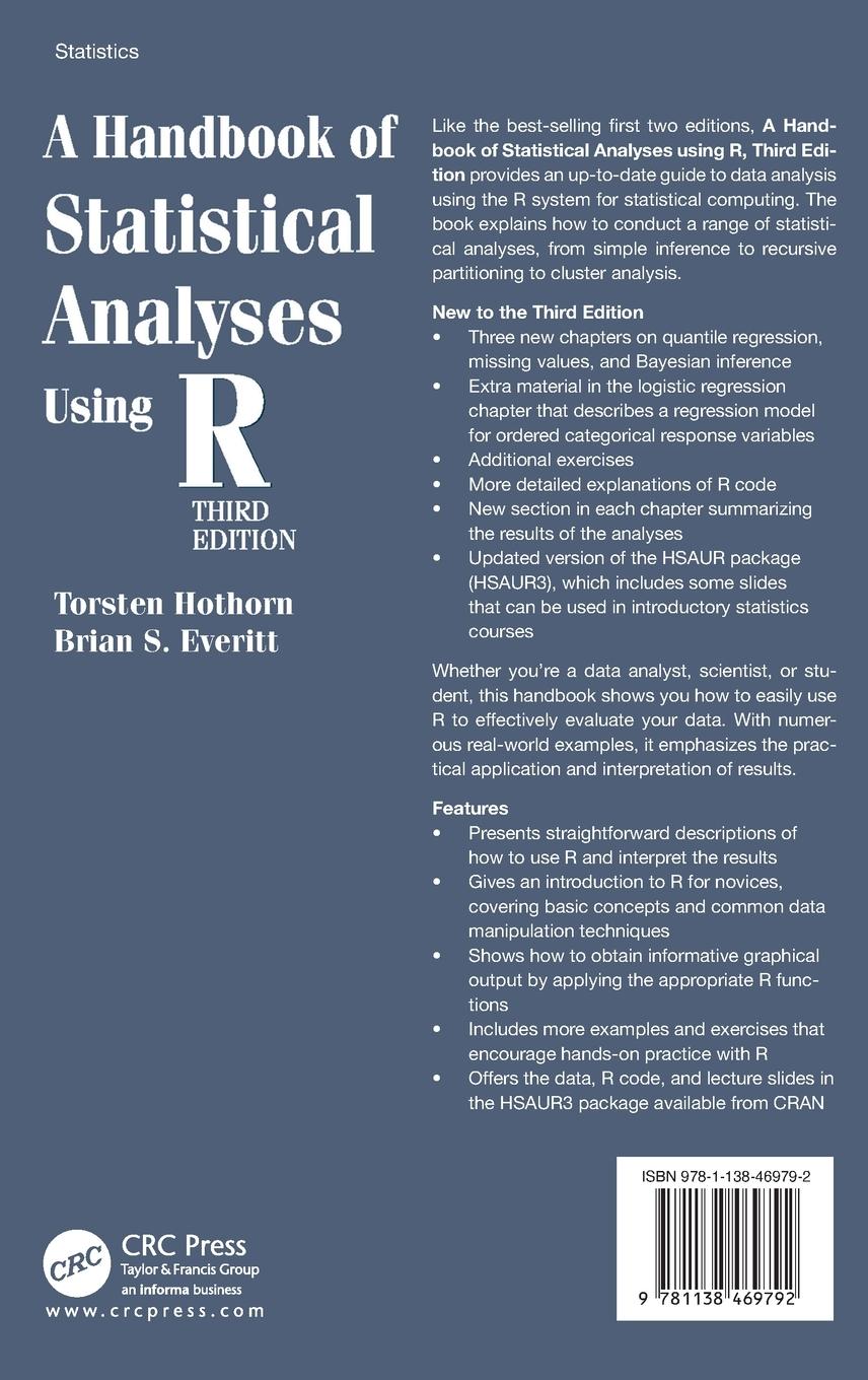 Rückseitencover A Handbook of Statistical Analyses using R
