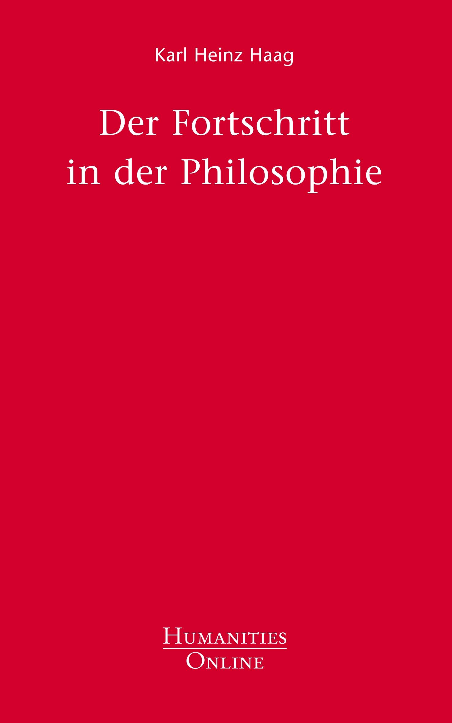 Vorderes Coverbild Der Fortschritt in der Philosophie