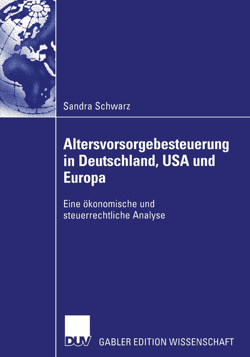 Vorderes Coverbild Altersvorsorgebesteuerung in Deutschland, USA und Europa