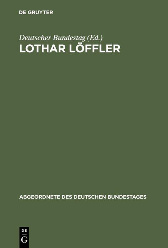 Vorderes Coverbild Lothar Löffler