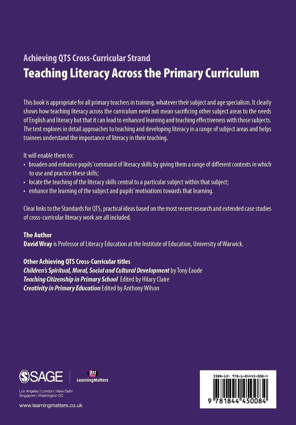 Rückseitencover Teaching Literacy Across the Primary Curriculum