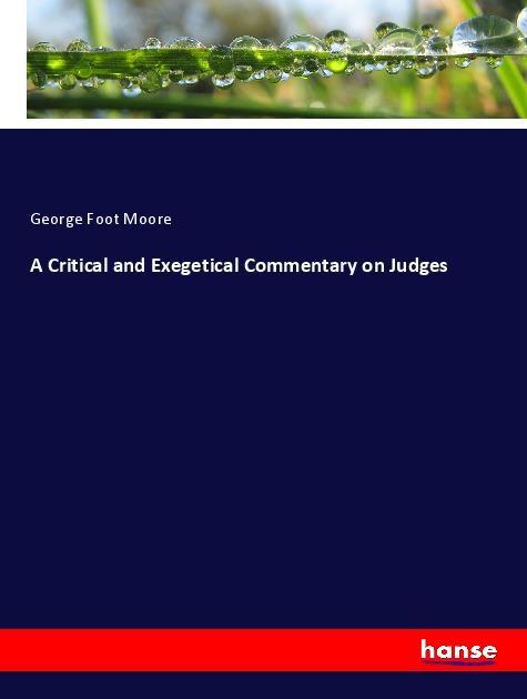 Vorderes Coverbild A Critical and Exegetical Commentary on Judges