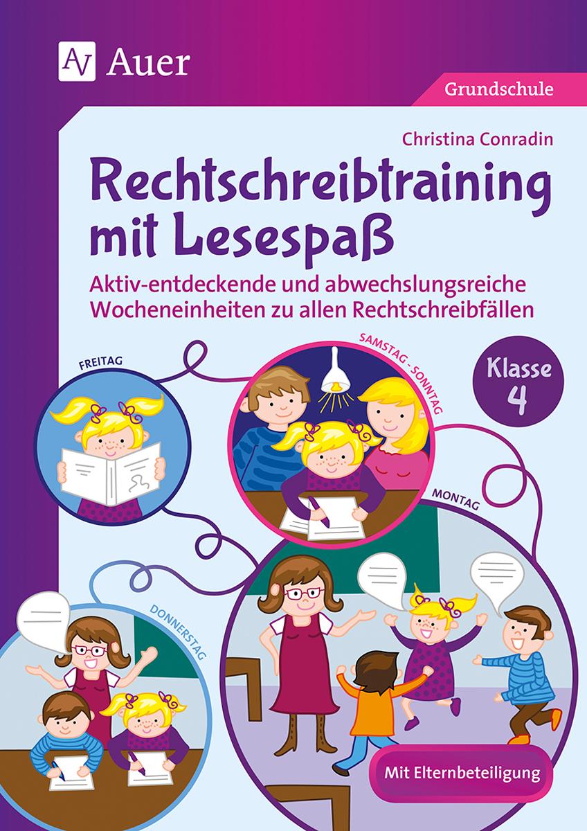Vorderes Coverbild Rechtschreibtraining mit Lesespaß - Klasse 4