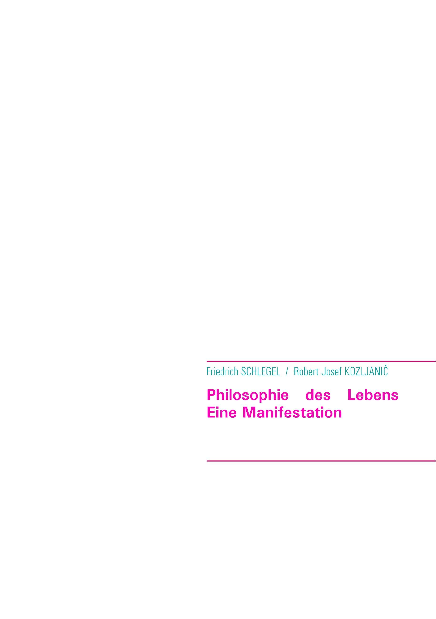 Vorderes Coverbild Philosophie des Lebens