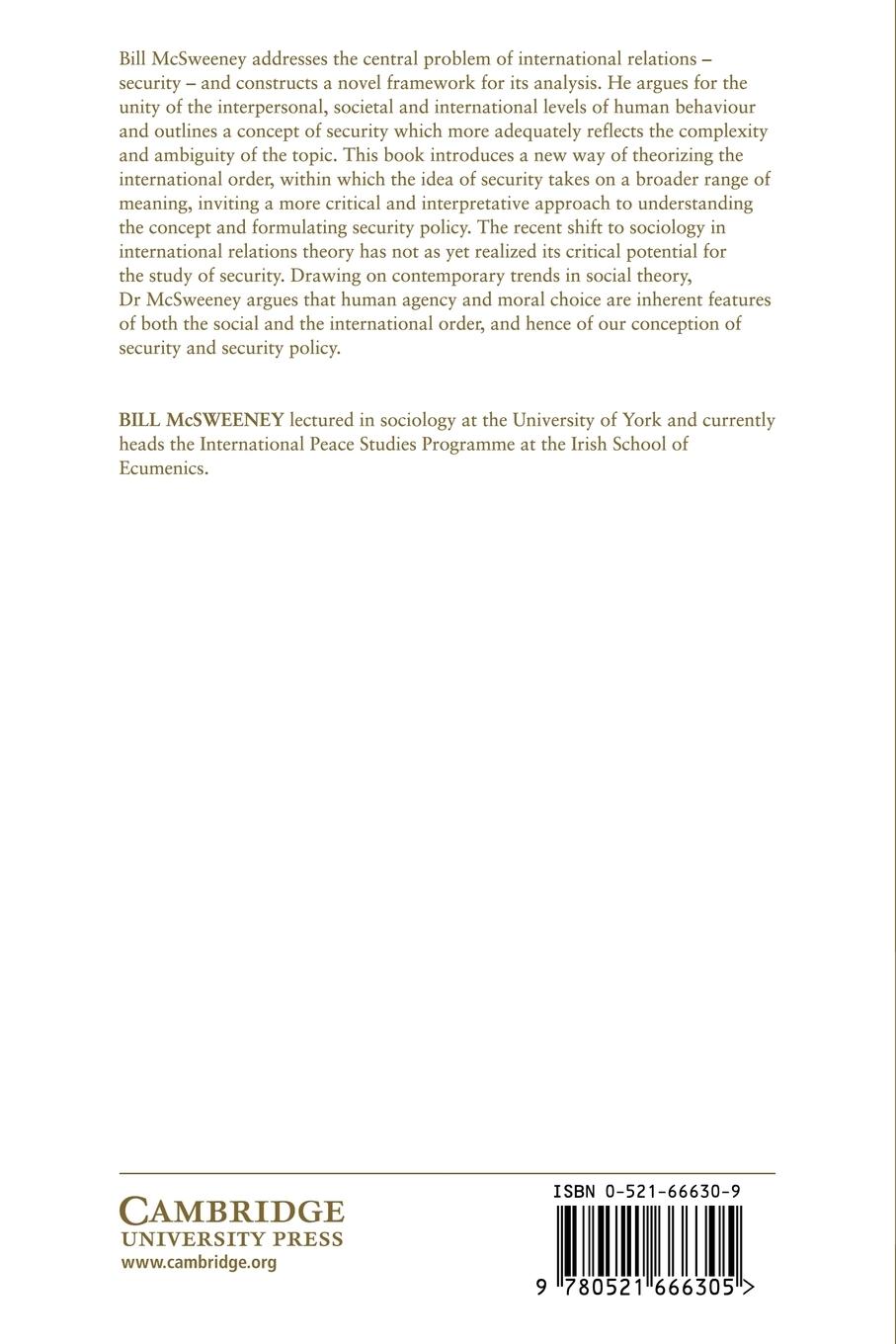 Rückseitencover Security, Identity and Interests