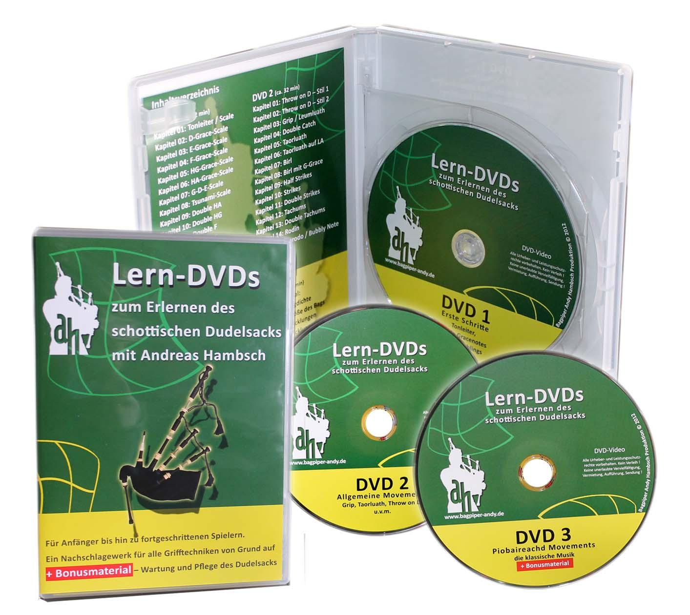 Beispielinhalt (Bild) Dudelsack Lern DVDs - Griffweise und Fingertechnik