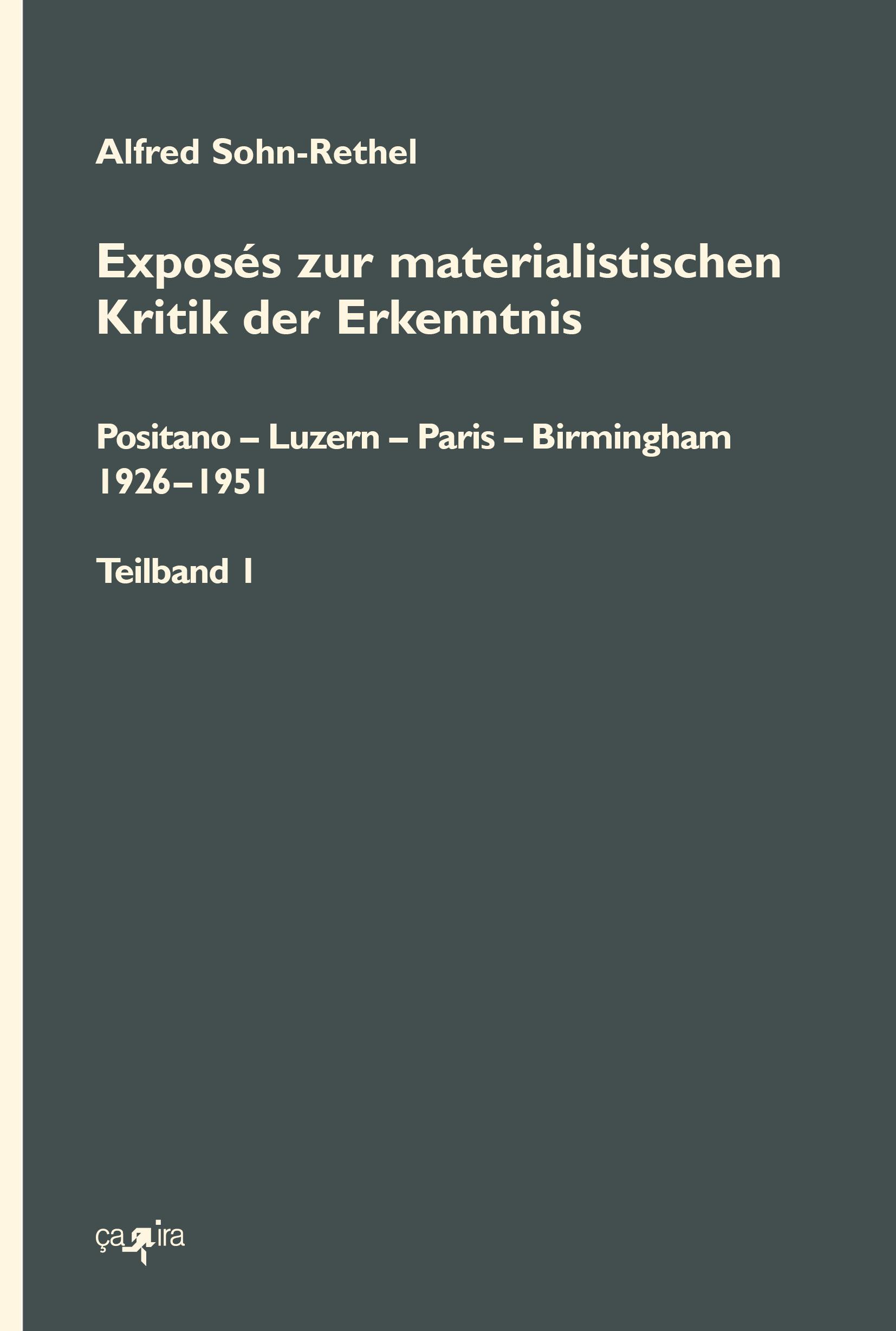 Vorderes Coverbild Exposés zur materialistischen Kritik der Erkenntnis