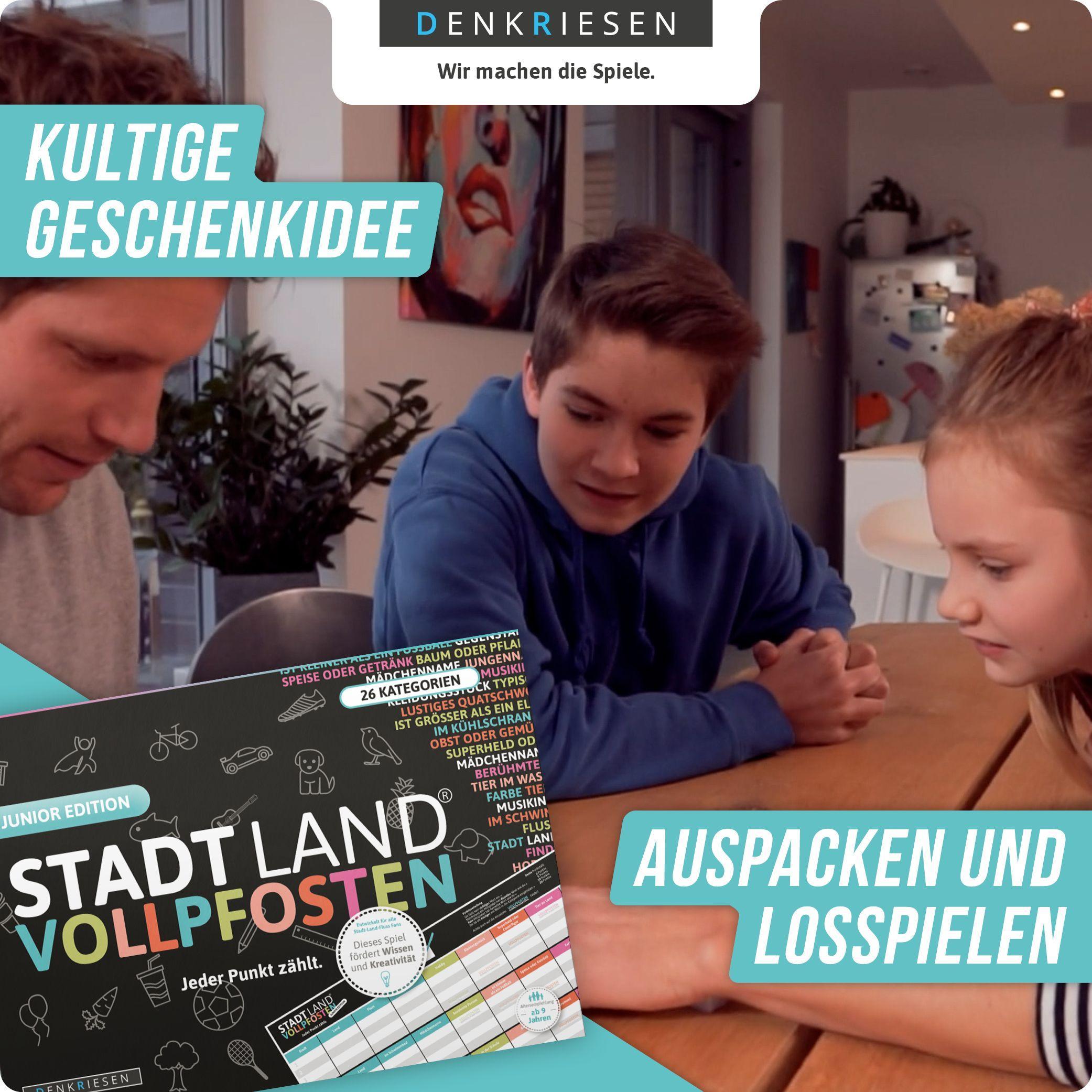 Beispielinhalt (Bild) STADT LAND VOLLPFOSTEN® - JUNIOR EDITION - Für Kinder und Jugendliche