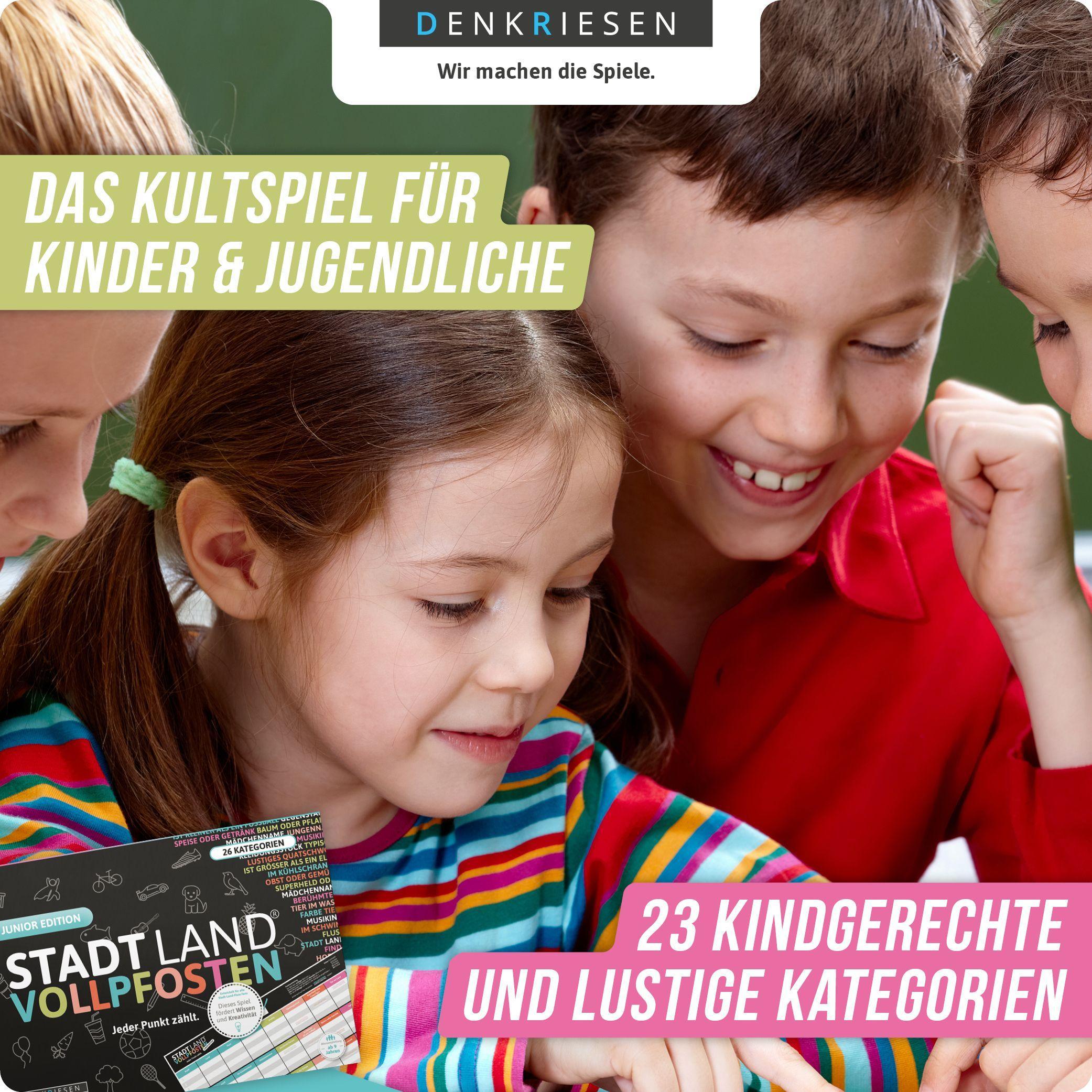 Beispielinhalt (Bild) STADT LAND VOLLPFOSTEN® - JUNIOR EDITION - Für Kinder und Jugendliche