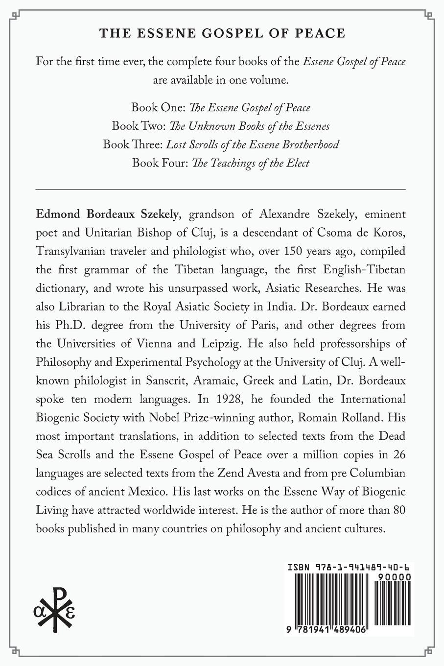 Rückseitencover The Essene Gospel of Peace