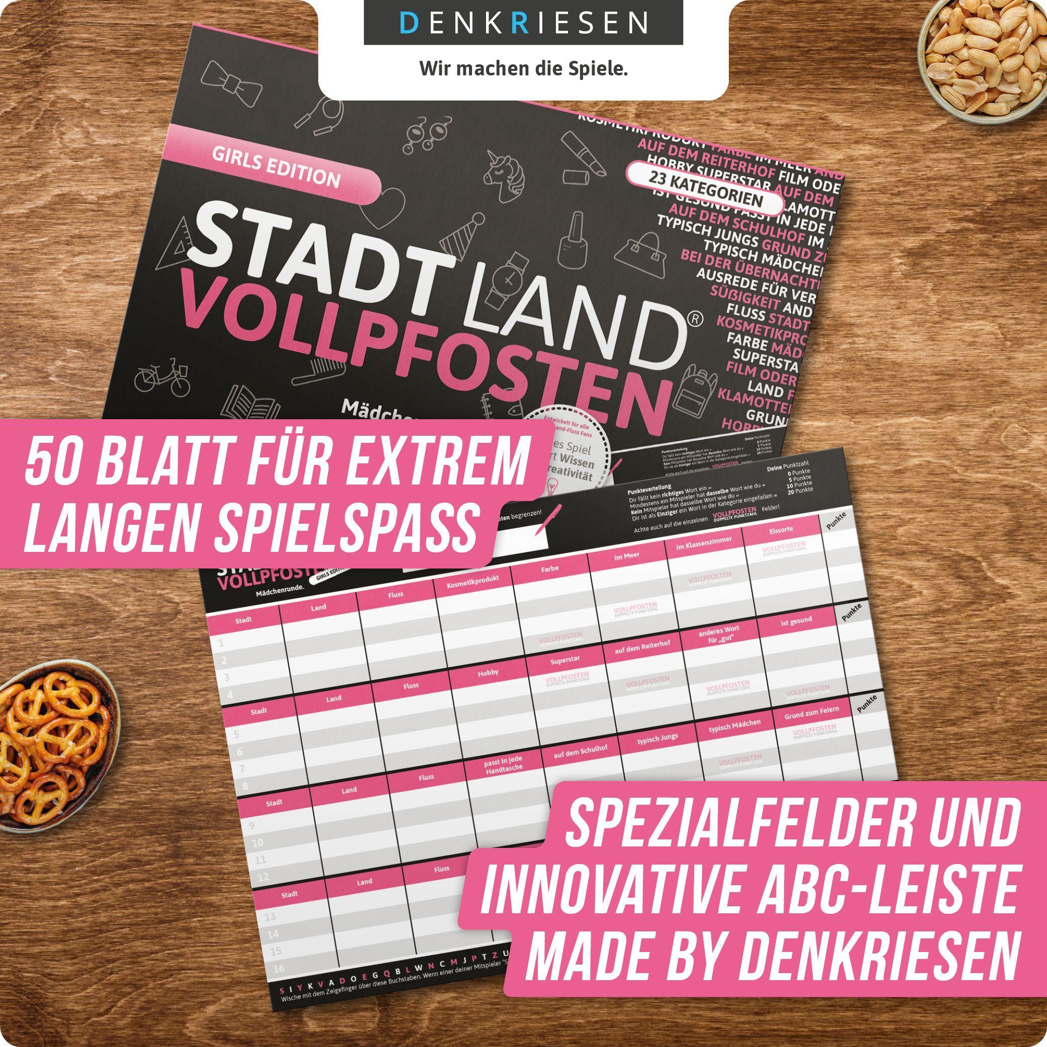 Beispielinhalt (Bild) STADT LAND VOLLPFOSTEN® - GIRLS EDITION "Mädchenrunde"