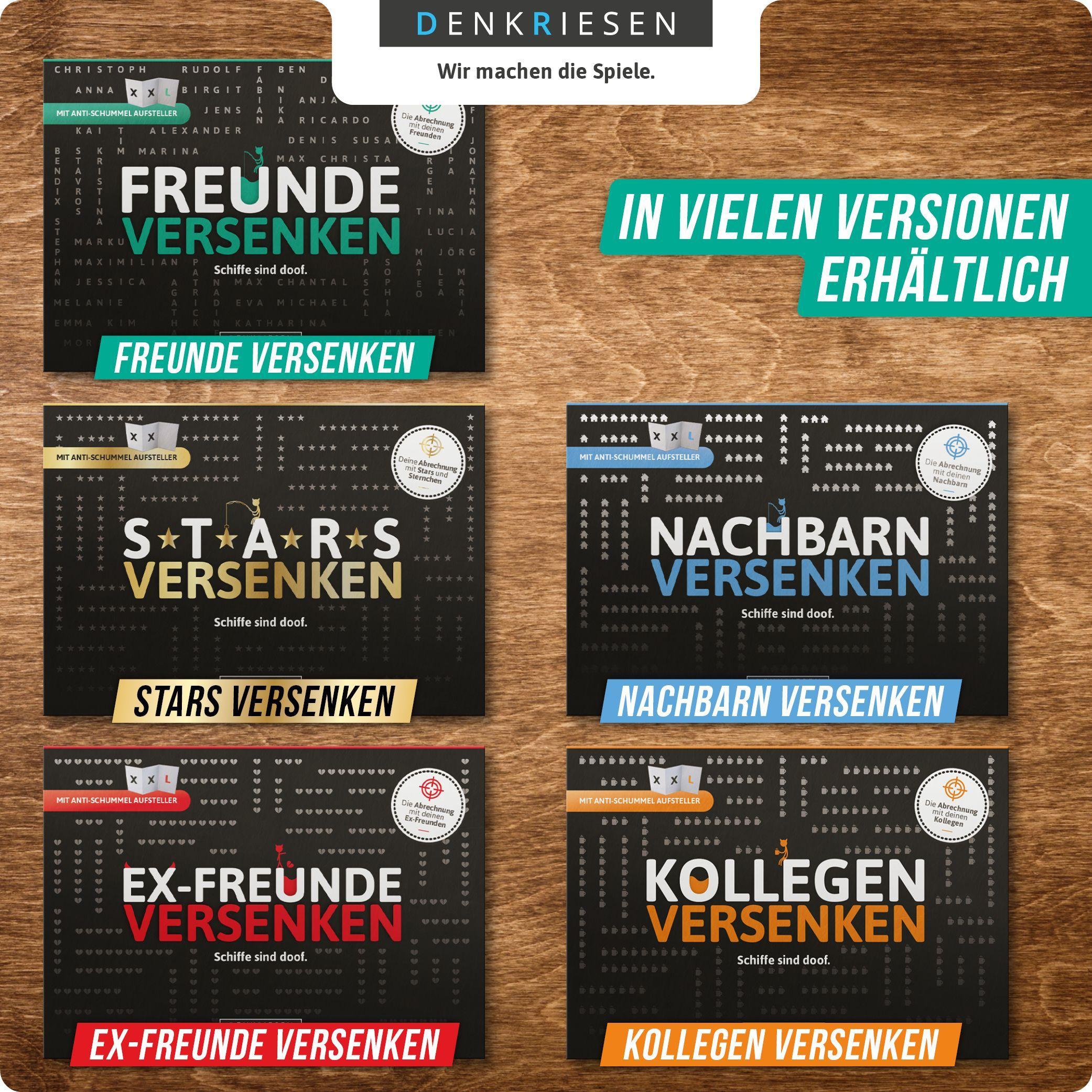 Beispielinhalt (Bild) FREUNDE VERSENKEN® - "Schiffe sind doof" - Schiffe versenken neu aufgelegt