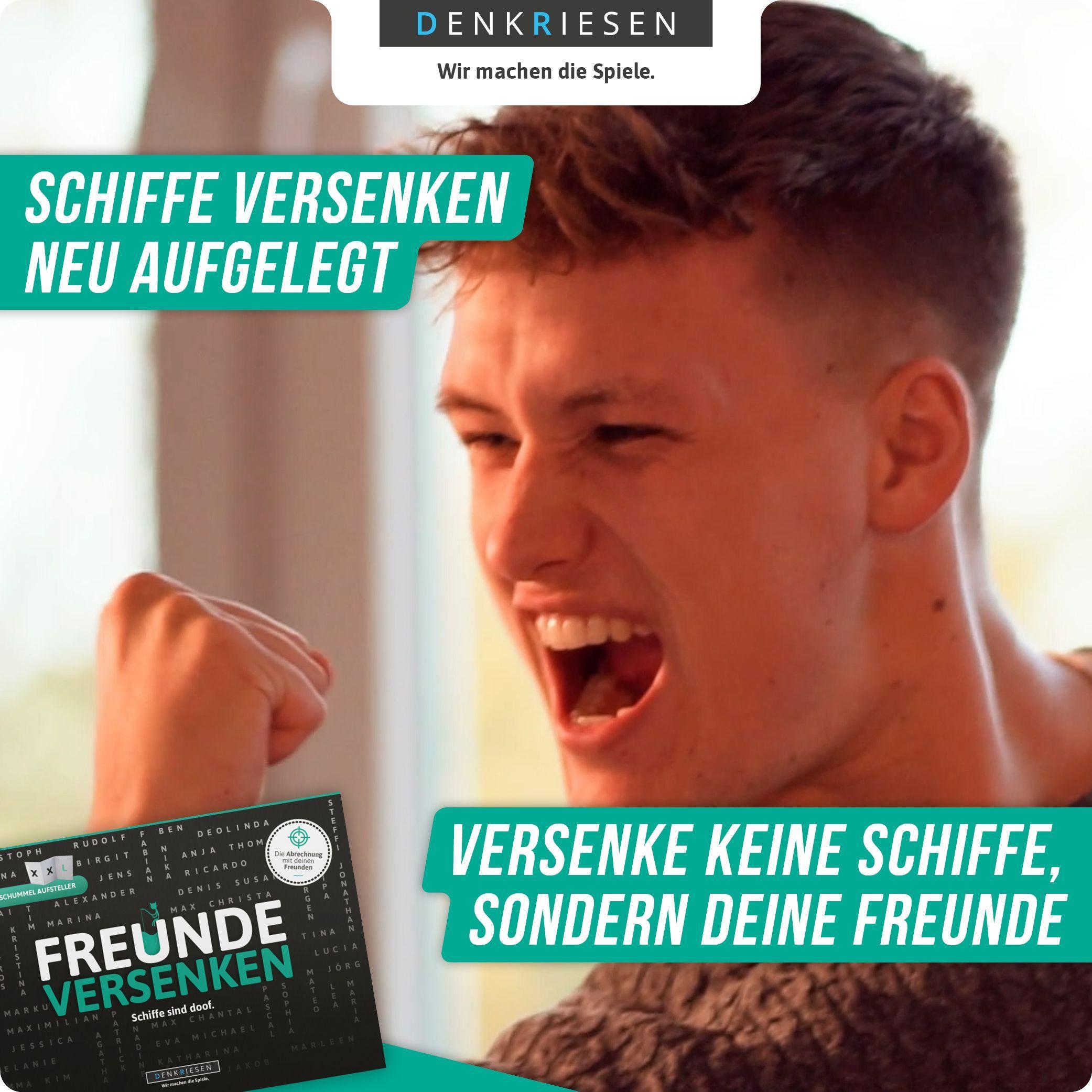 Beispielinhalt (Bild) FREUNDE VERSENKEN® - "Schiffe sind doof" - Schiffe versenken neu aufgelegt
