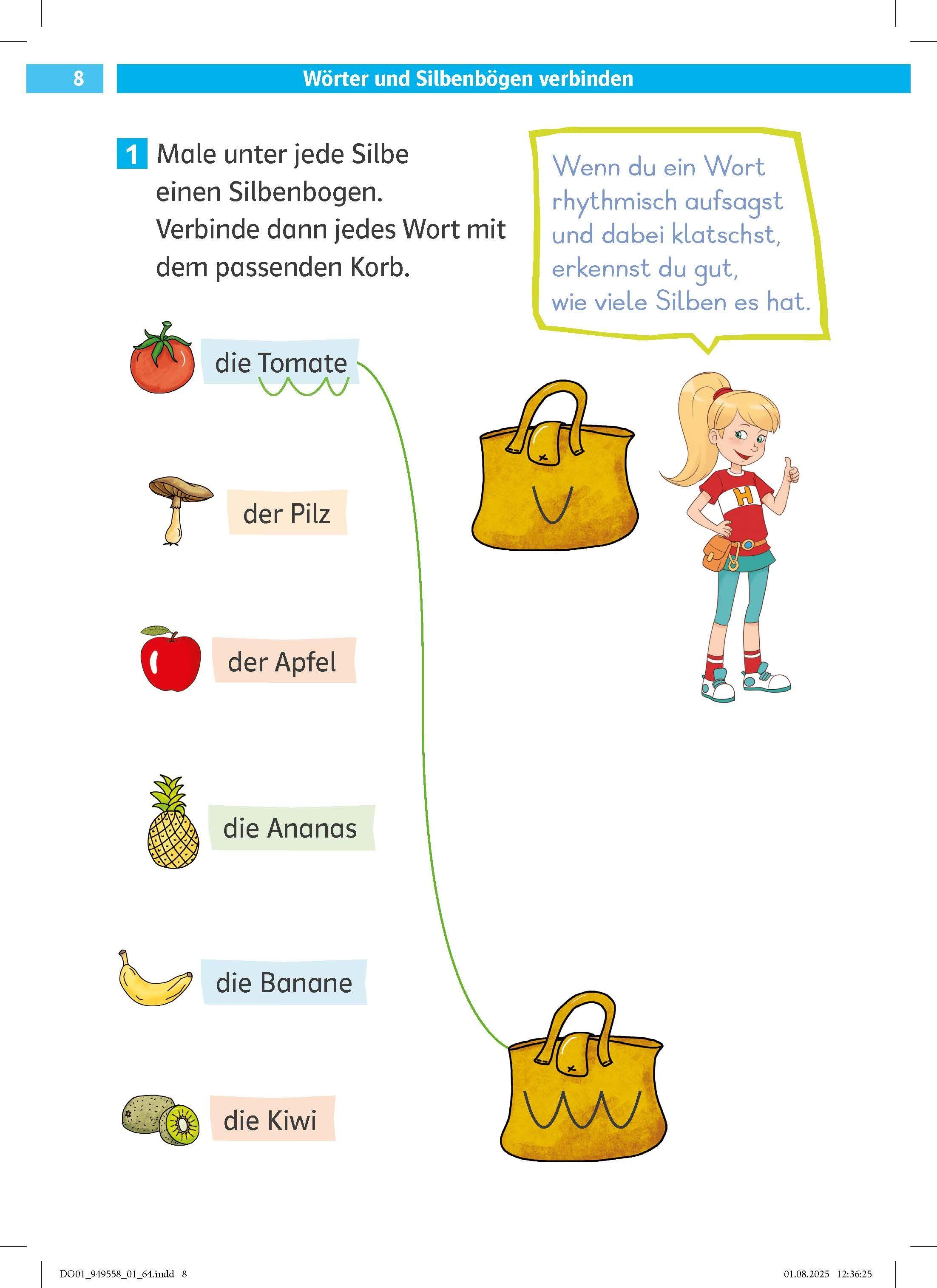 Beispielinhalt (Bild) Die Deutsch-Helden Flüssig lesen und verstehen 1. Klasse