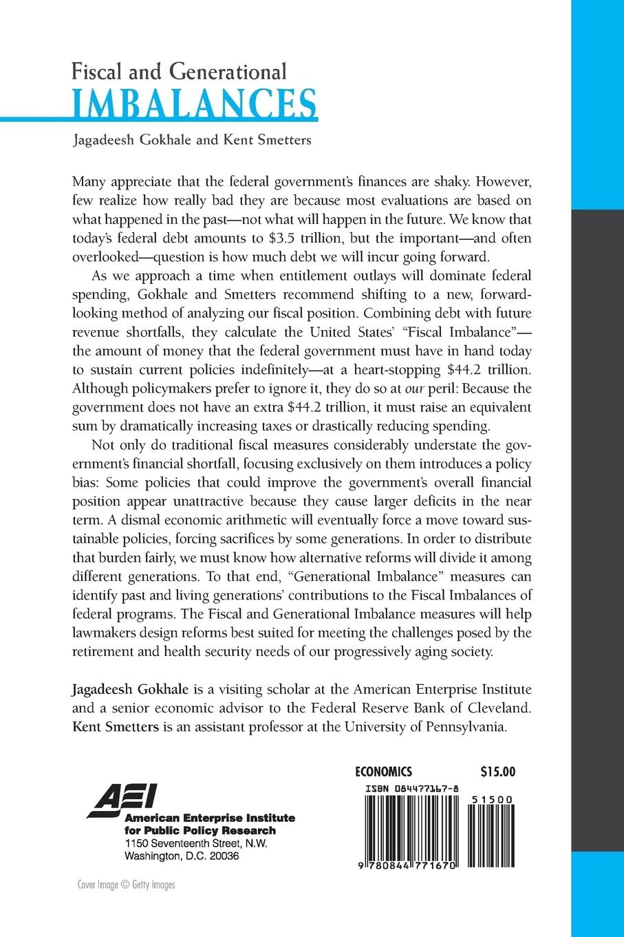 Rückseitencover Fiscal and Generational Imbalances