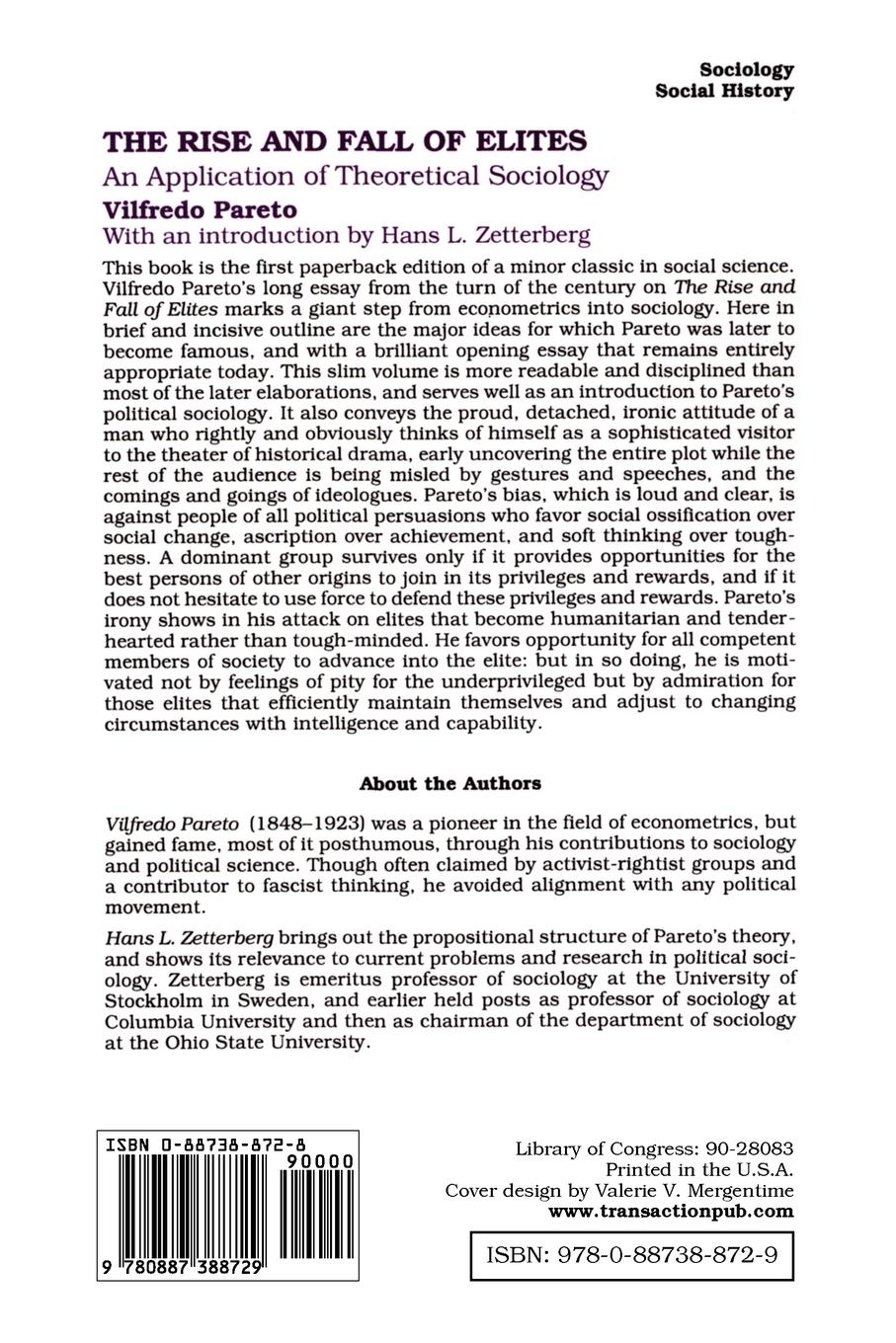 Rückseitencover The Rise and Fall of Elites