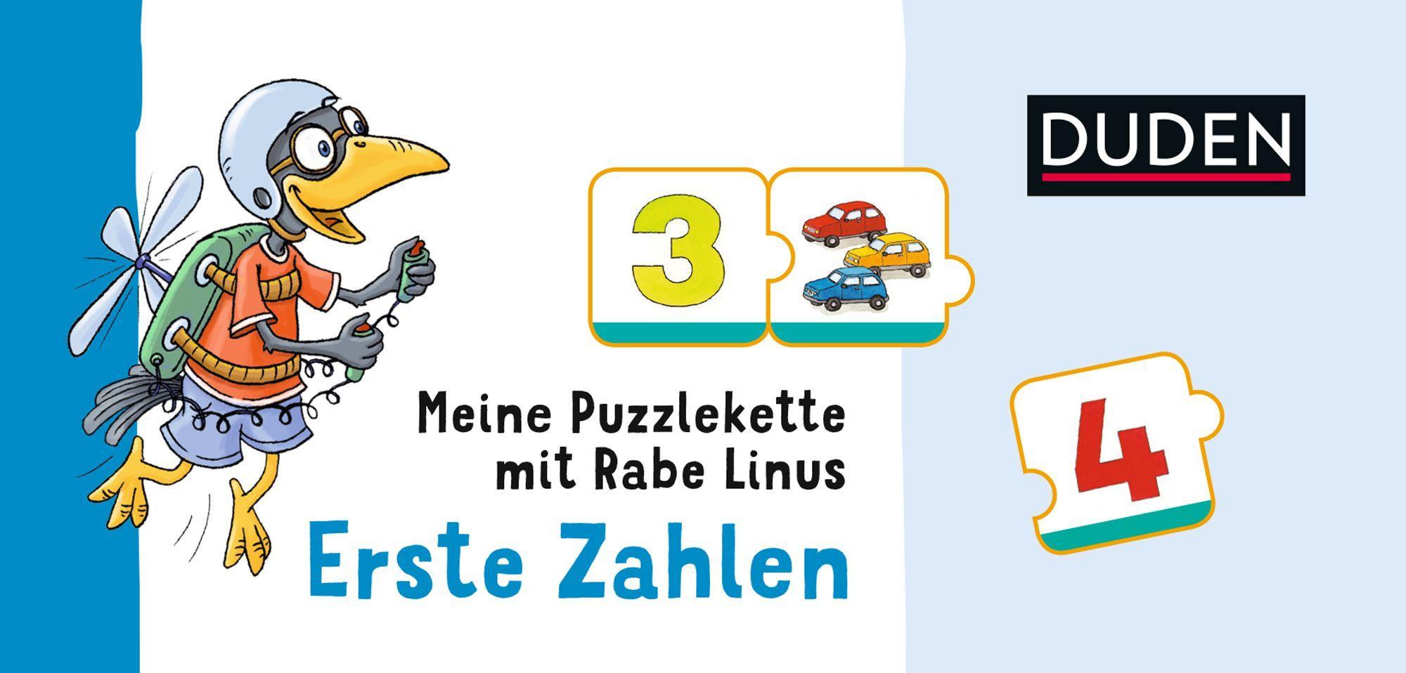 Vorderes Coverbild Meine Puzzlekette mit Rabe Linus - Erste Zahlen