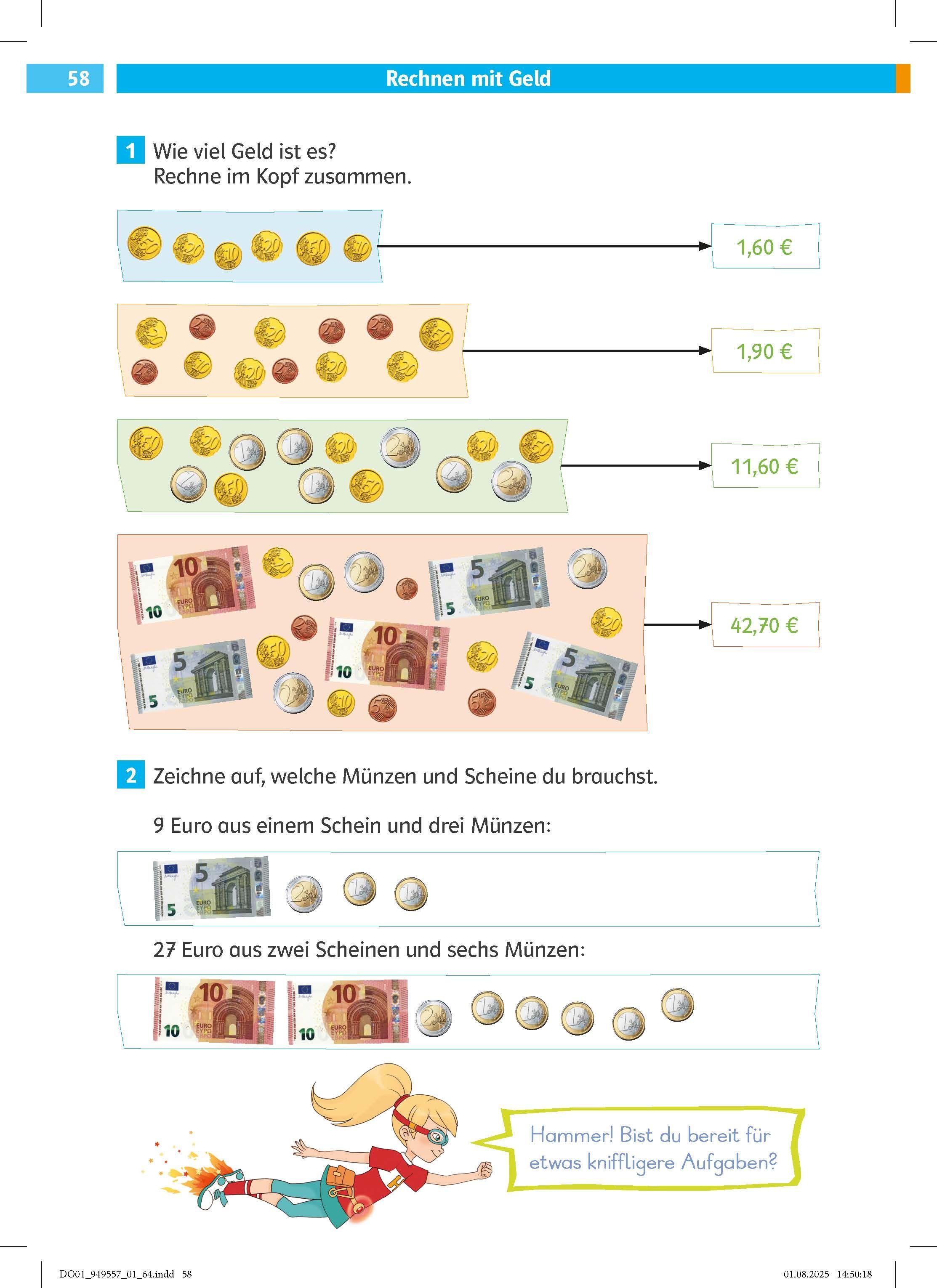 Beispielinhalt (Bild) Klett Die Mathe-Helden Kopfrechnen 2. Klasse. Mathematik in der Grundschule
