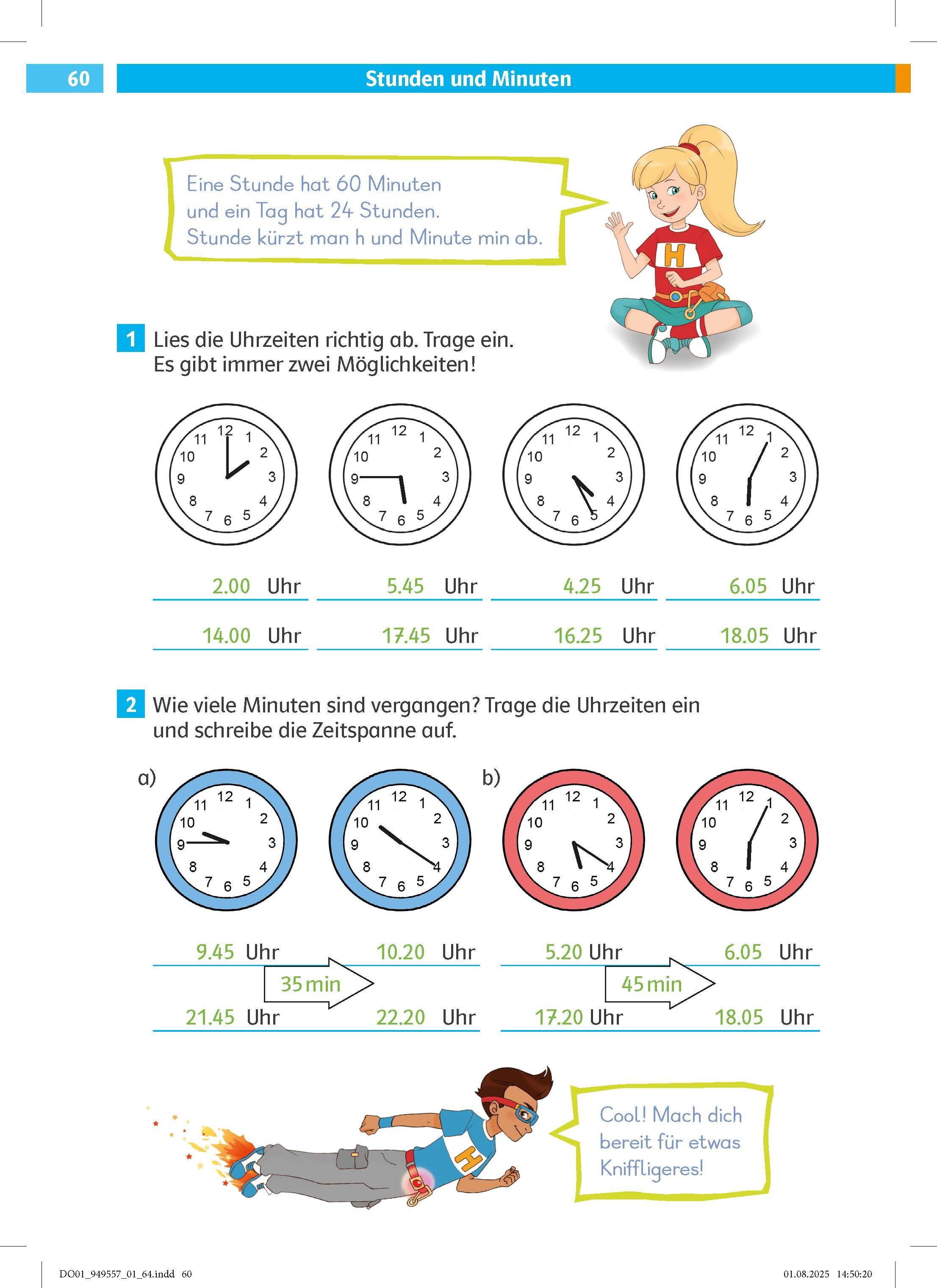 Beispielinhalt (Bild) Klett Die Mathe-Helden Kopfrechnen 2. Klasse. Mathematik in der Grundschule