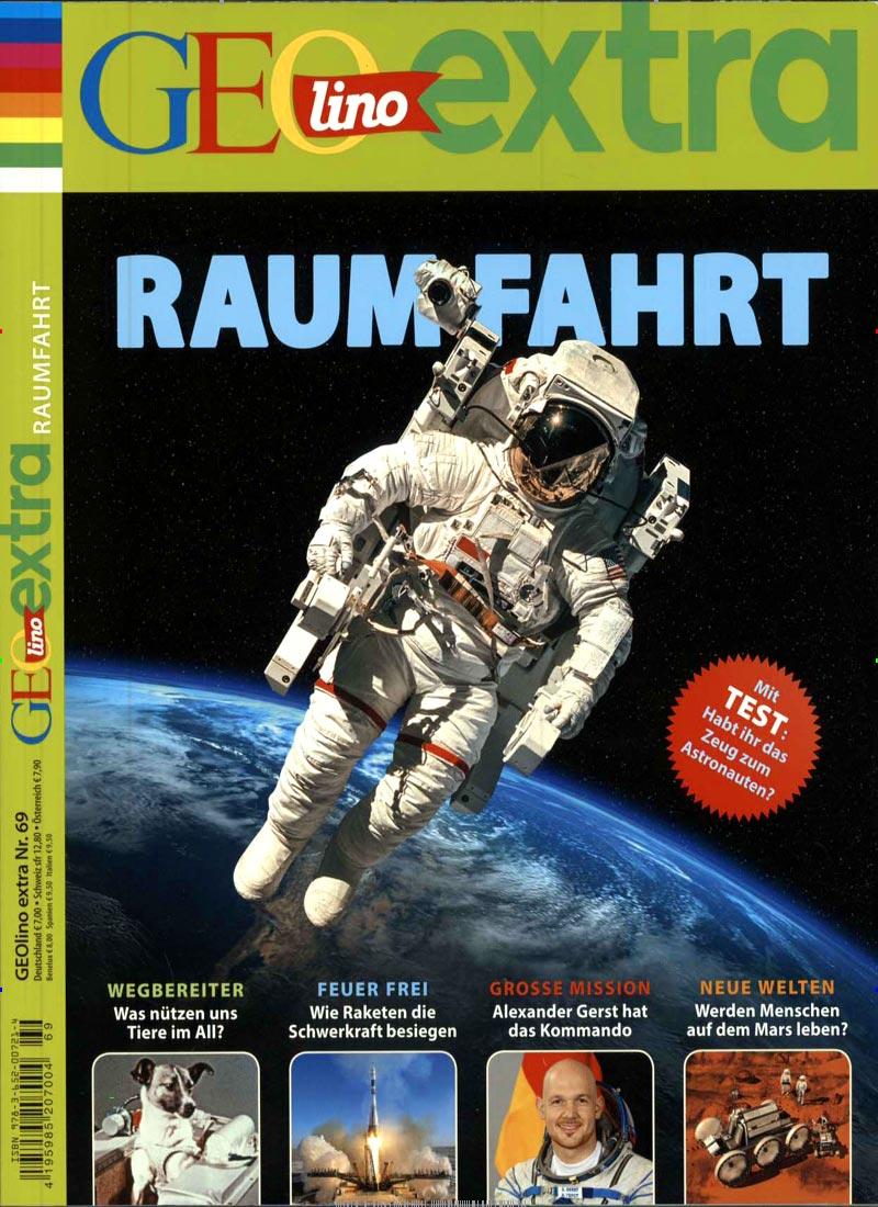 Vorderes Coverbild GEOlino extra 69/2018 - Raumfahrt