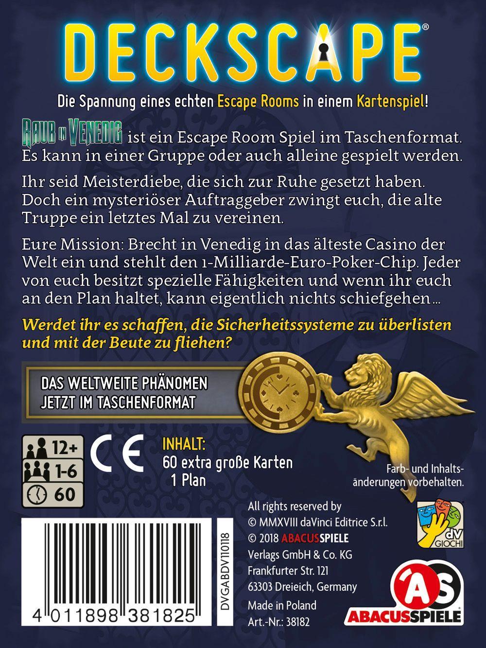 Beispielinhalt (Bild) Deckscape - Raub in Venedig