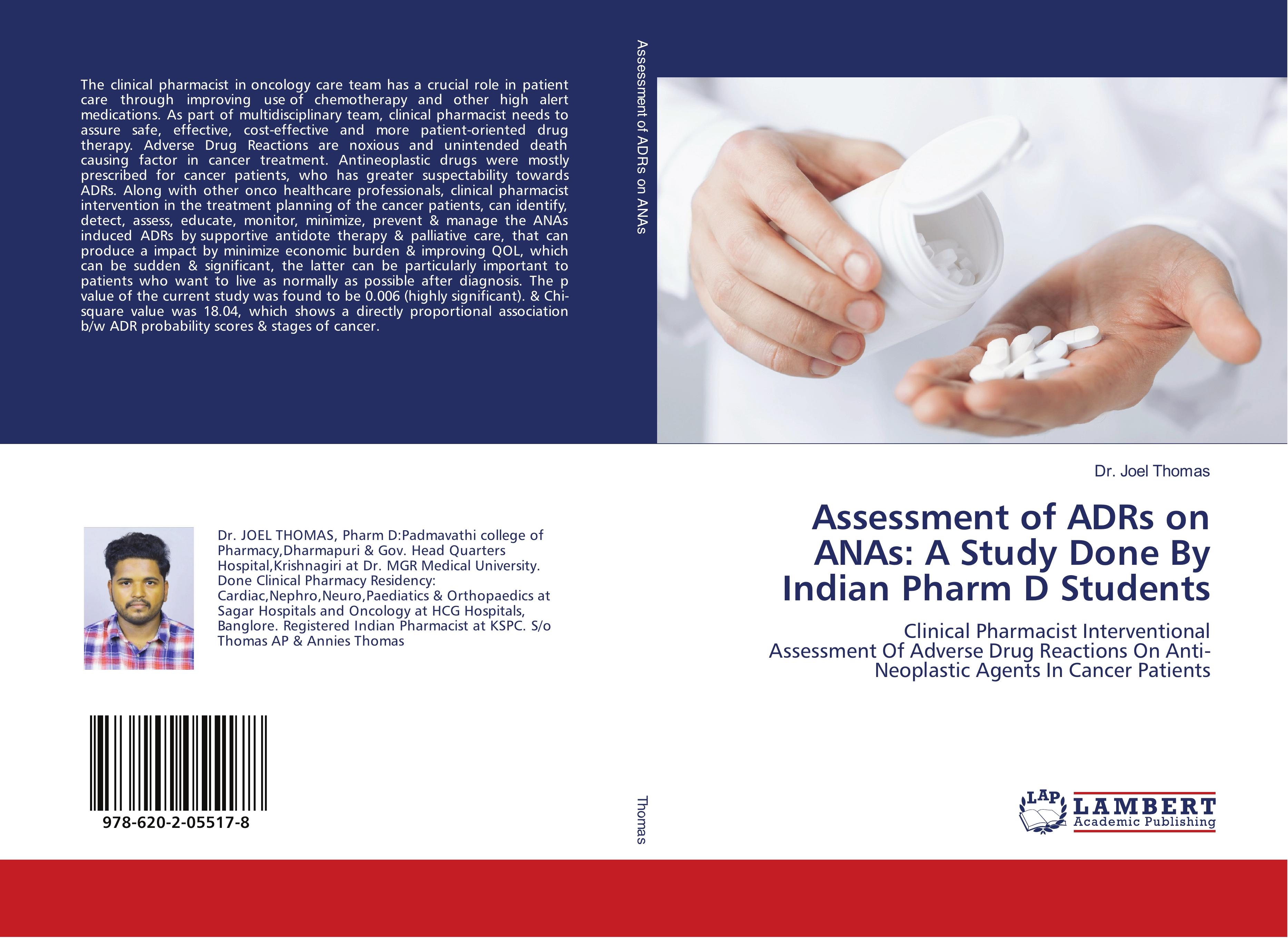 Vorderes Coverbild Assessment of ADRs on ANAs: A Study Done By Indian Pharm D Students