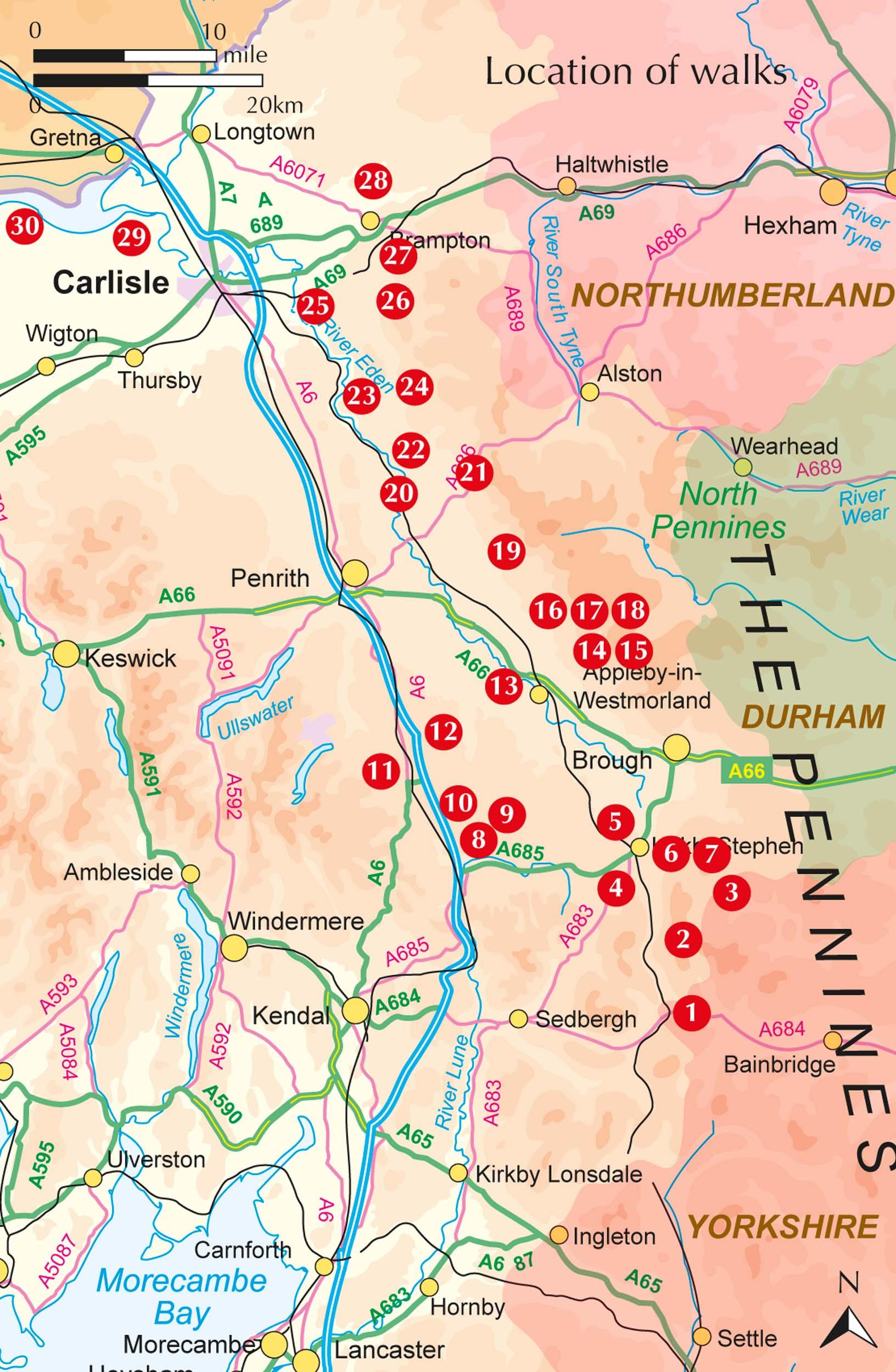 Beispielinhalt (Bild) Walking in Cumbria's Eden Valley