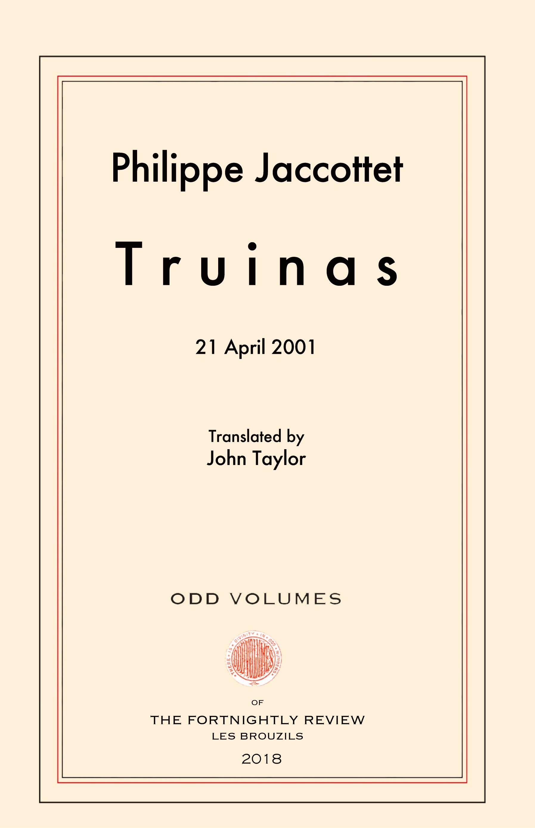 Vorderes Coverbild Truinas