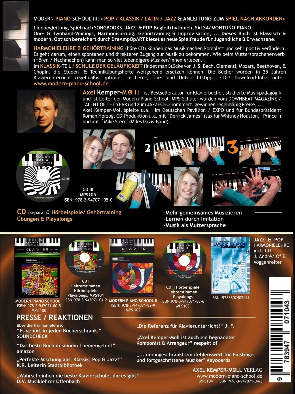 Beispielinhalt (Bild) Modern Piano School 3 / Klavierschule