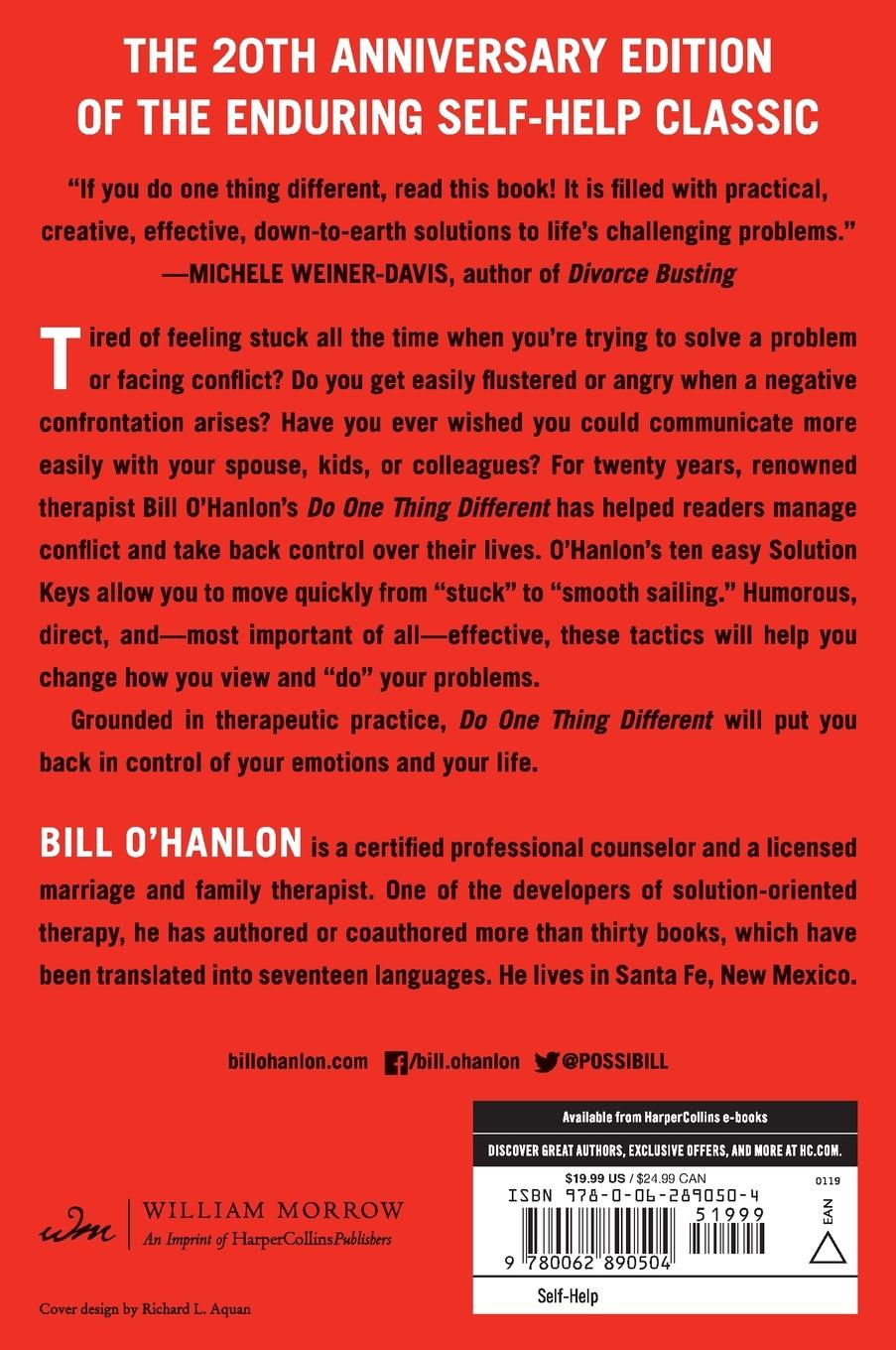 Rückseitencover Do One Thing Different