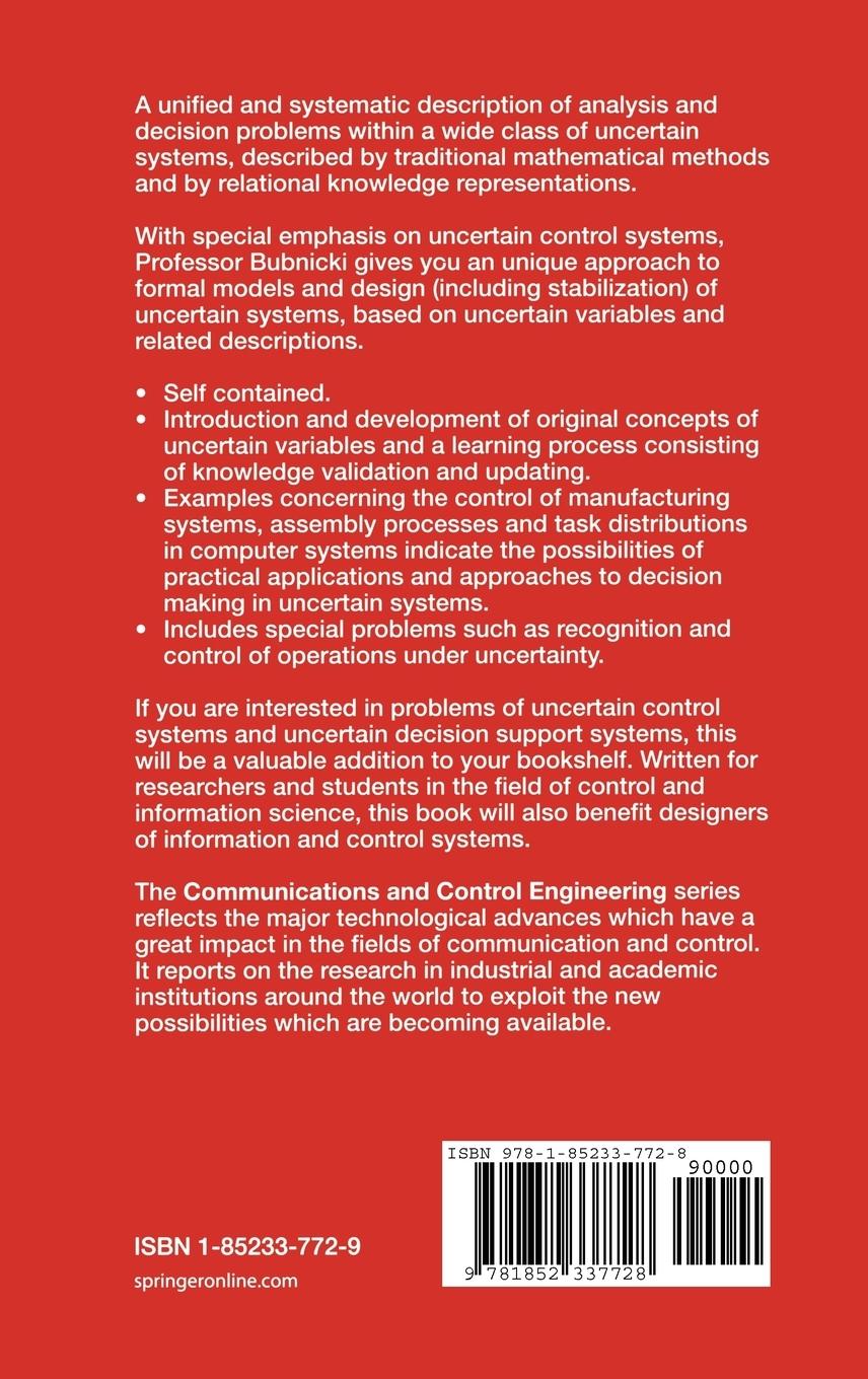 Rückseitencover Analysis and Decision Making in Uncertain Systems