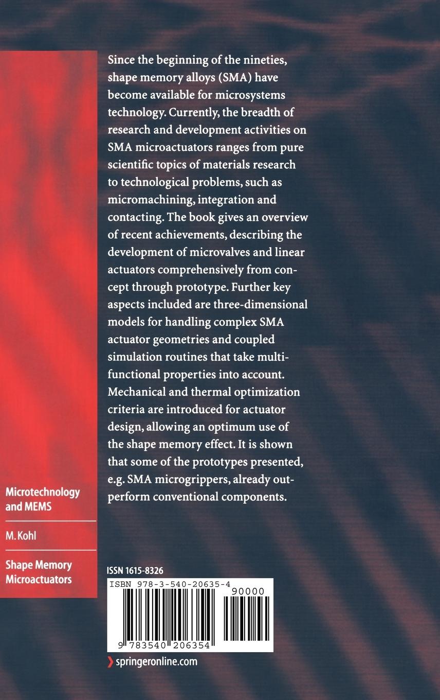 Rückseitencover Shape Memory Microactuators
