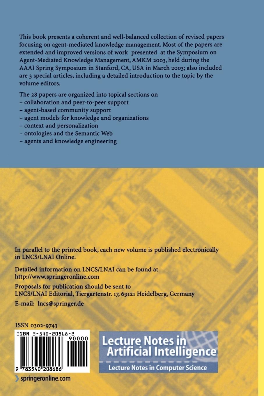 Rückseitencover Agent-Mediated Knowledge Management