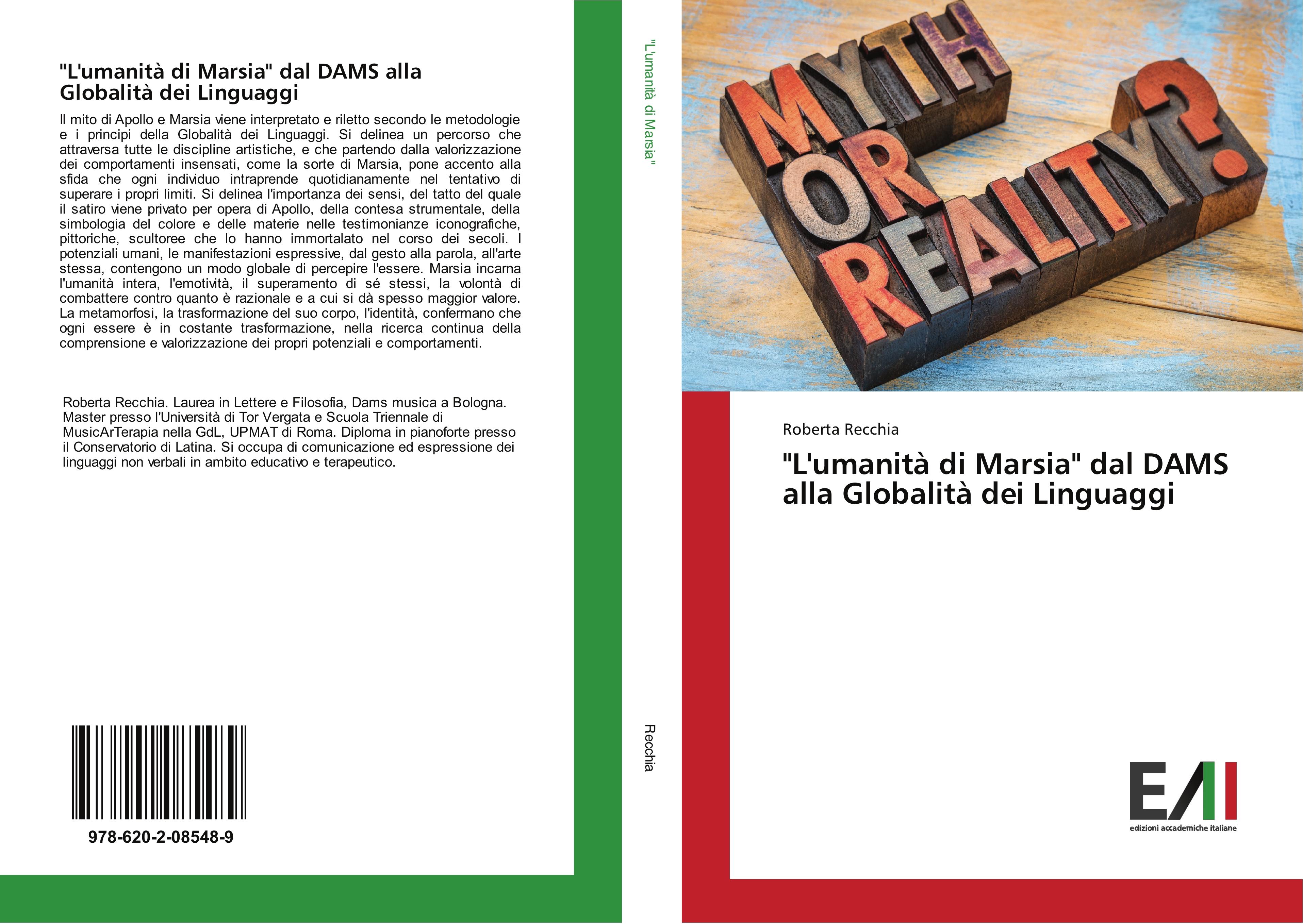 Vorderes Coverbild "L'umanità di Marsia" dal DAMS alla Globalità dei Linguaggi