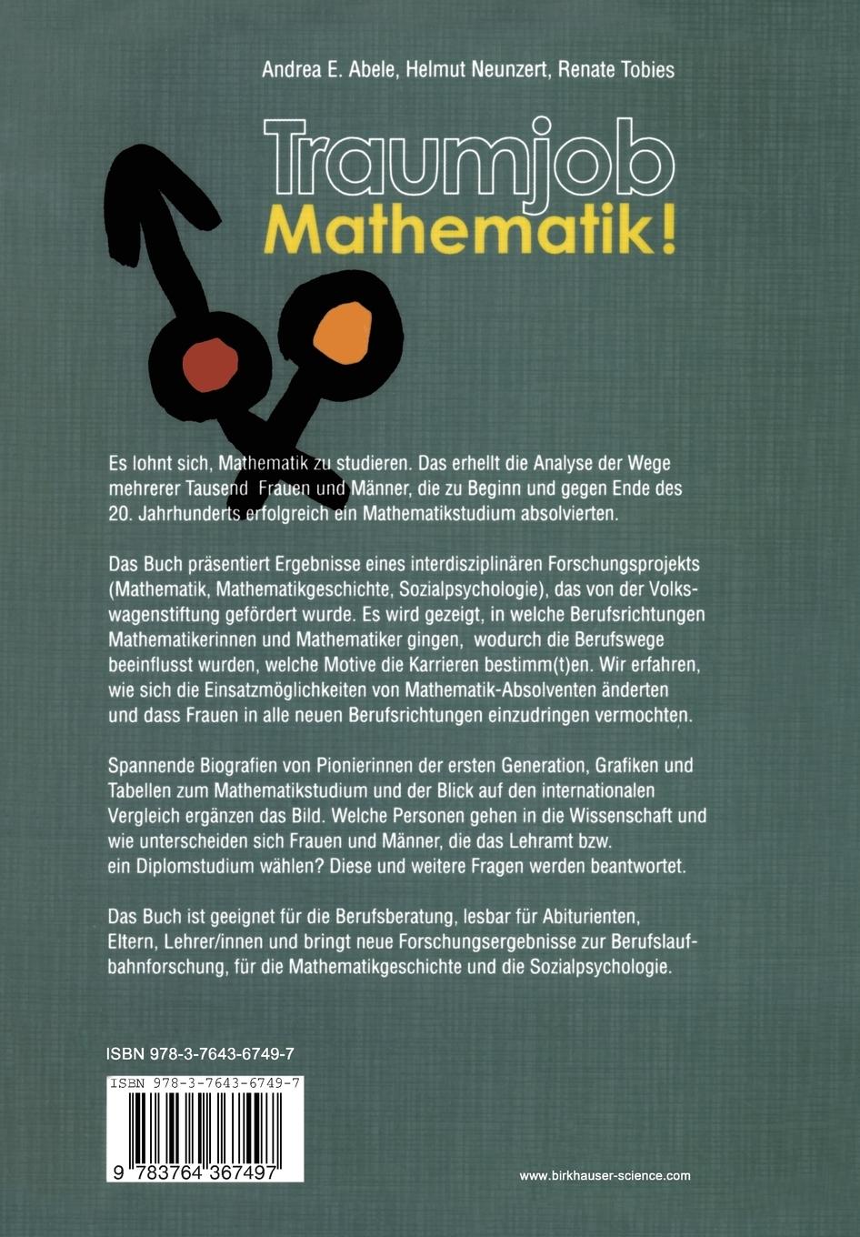 Rückseitencover Traumjob Mathematik!