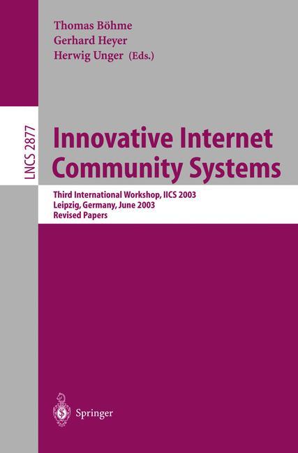 Vorderes Coverbild Innovative Internet Community Systems