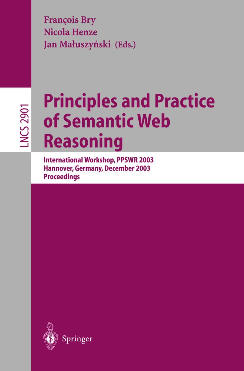 Vorderes Coverbild Principles and Practice of Semantic Web Reasoning