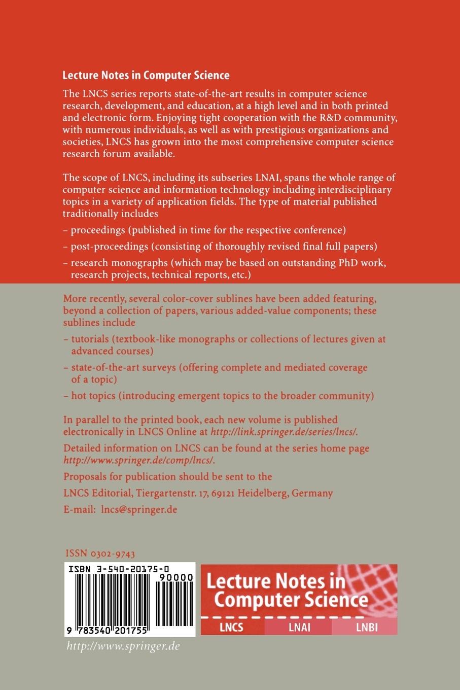 Rückseitencover Formal Techniques for Networked and Distributed Systems - FORTE 2003