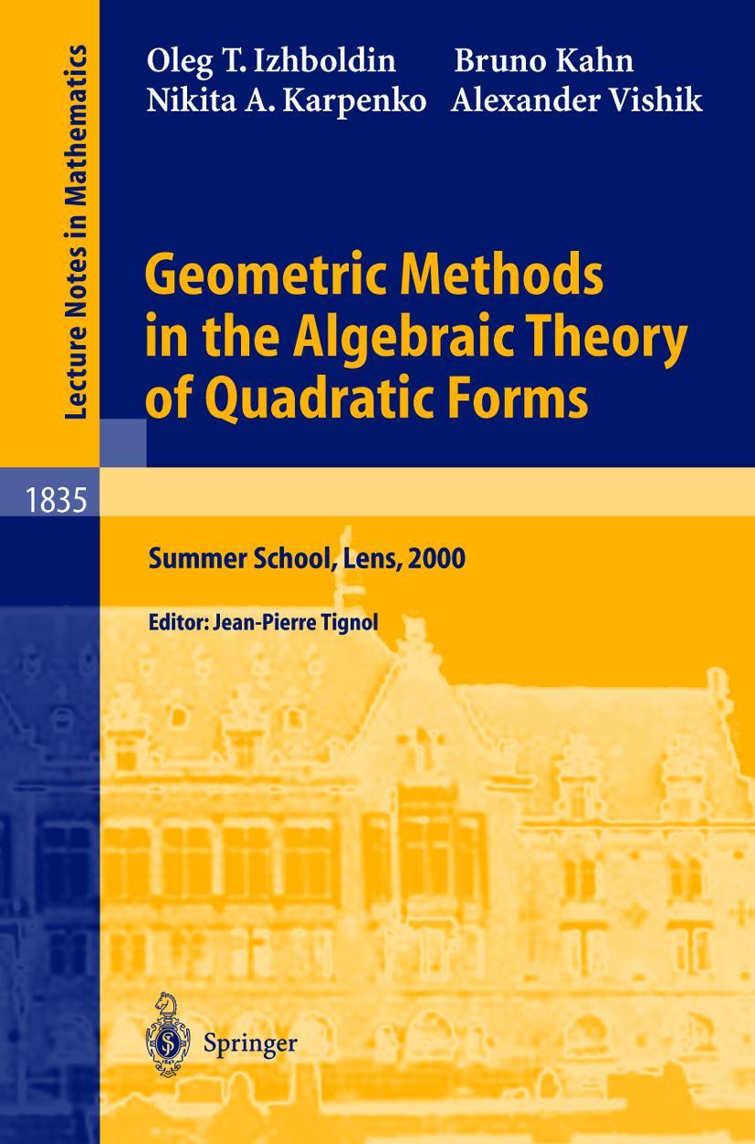 Vorderes Coverbild Geometric Methods in the Algebraic Theory of Quadratic Forms