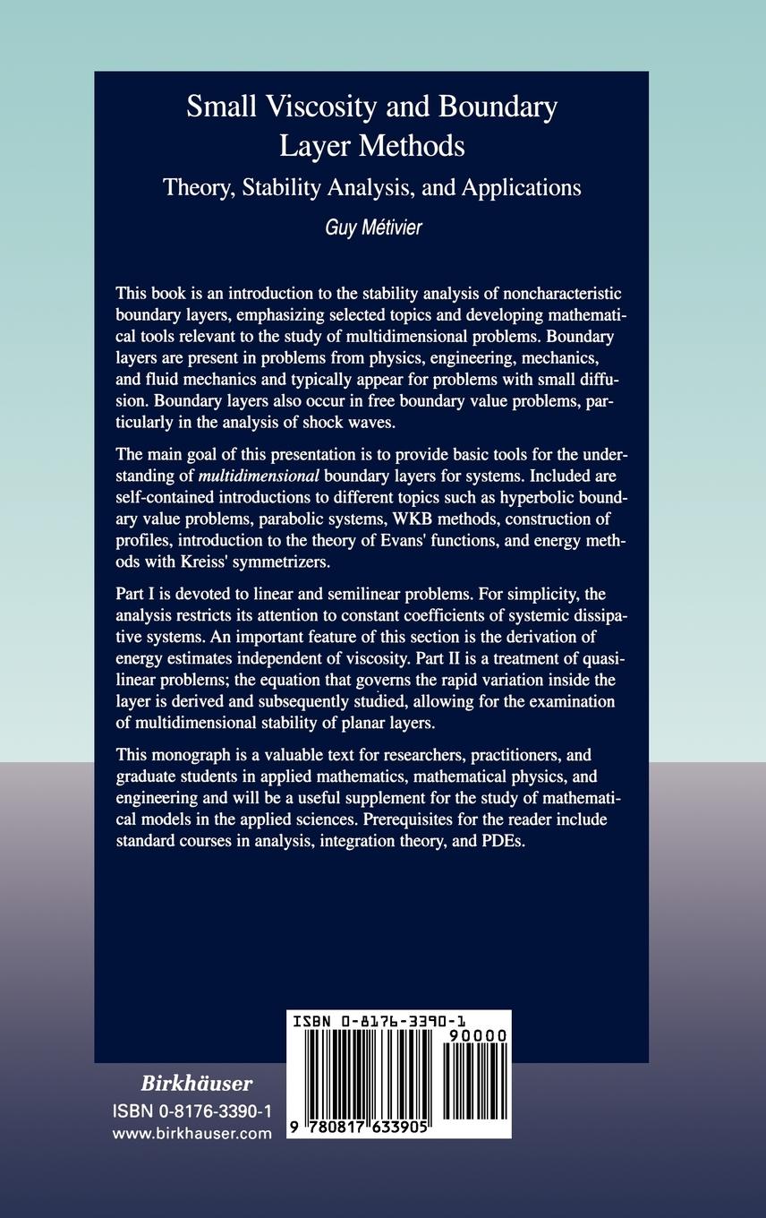 Rückseitencover Small Viscosity and Boundary Layer Methods