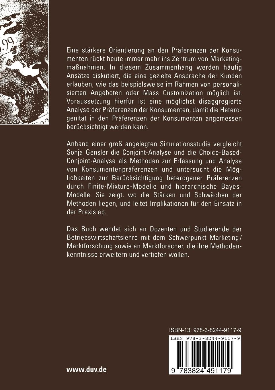 Rückseitencover Heterogenität in der Präferenzanalyse