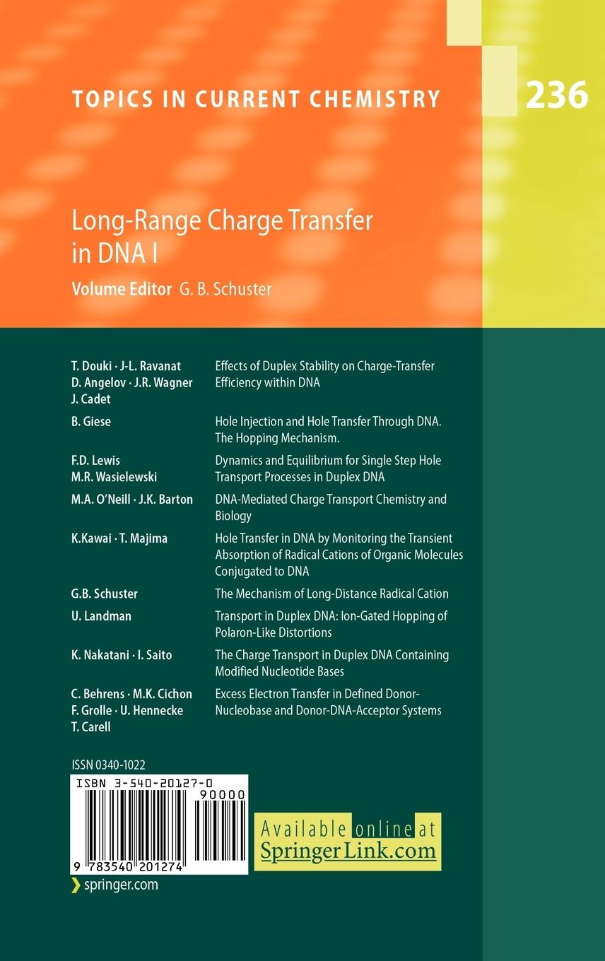 Rückseitencover Long-Range Charge Transfer in DNA I