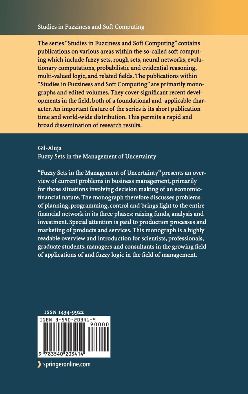 Rückseitencover Fuzzy Sets in the Management of Uncertainty