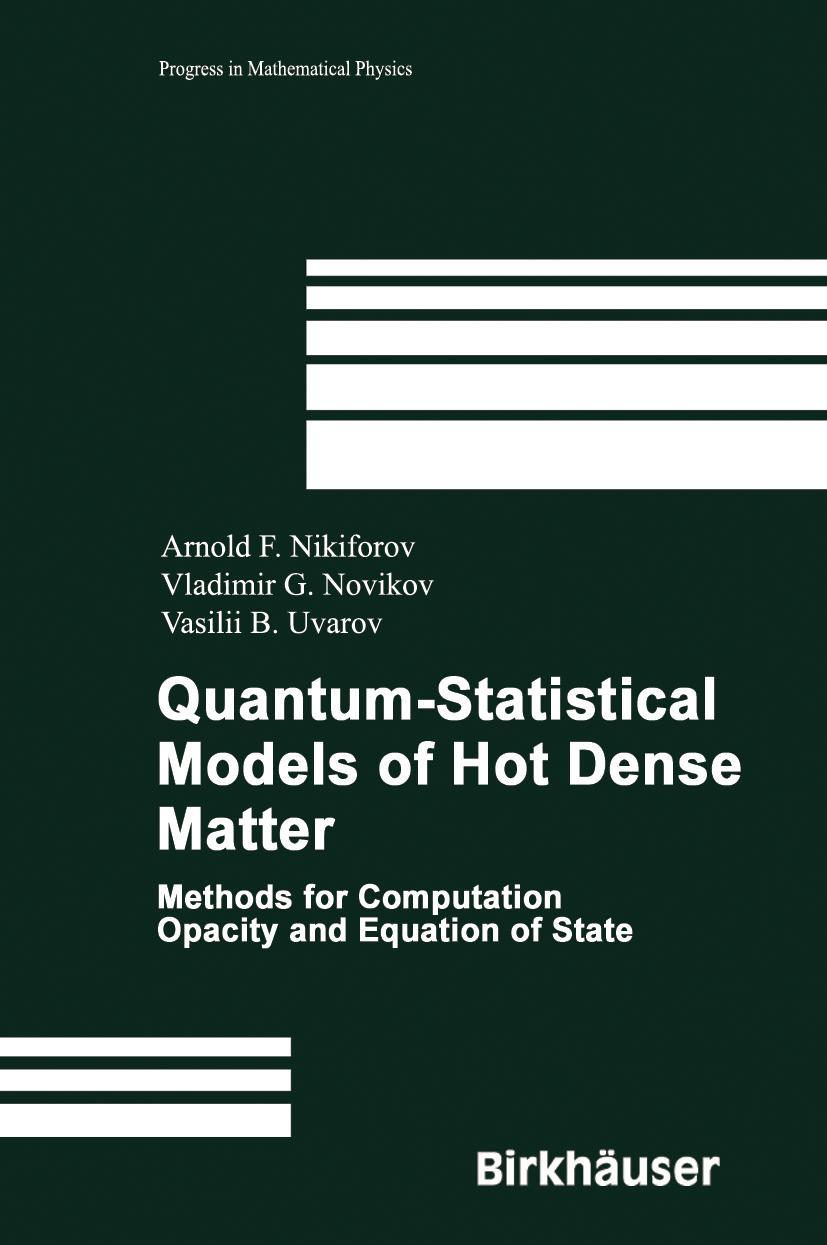 Vorderes Coverbild Quantum-Statistical Models of Hot Dense Matter