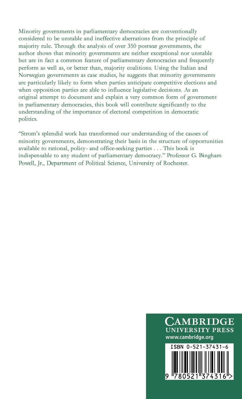 Rückseitencover Minority Government and Majority Rule